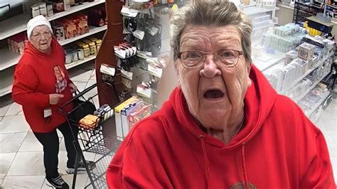 ANGRY GRANDMA CAUGHT STEALING YouTube