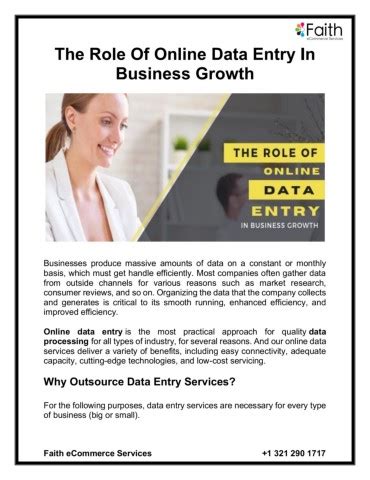 The Role Of Online Data Entry In Business Growth