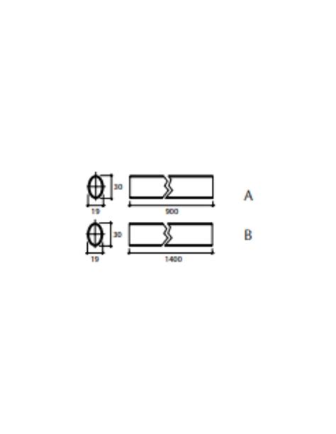 Barra Horizontal Antipánico Negra 1400mm TESA ASSA ABLOY