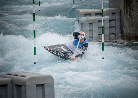 Canoe Slalom Event Poster Picture Metal Print Paint By Svetlana