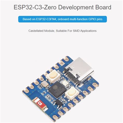 Waveshare 2 4GHz ESP32 C3 Mini Development Board Based ESP32 C3FN4