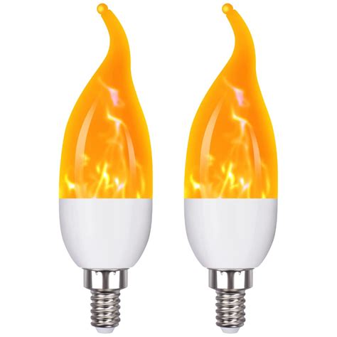 Ohlgt E Flame Bulbs Pack Mode Led Candelabra Flame Light Bulb