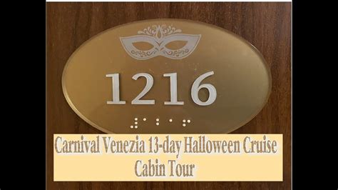 Carnival Venezia Day Halloween Cruise Cabin Tour Carnivalvenezia