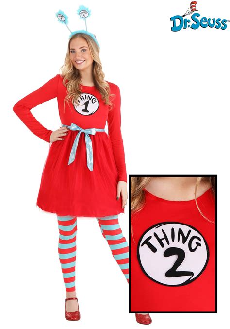 Kids Dr Seuss Thing 1 And Thing 2 Costume Full Set Dr