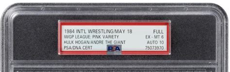 Hulk Hogan Signed Iwgp League Pink Variation Japanese Full Ticket