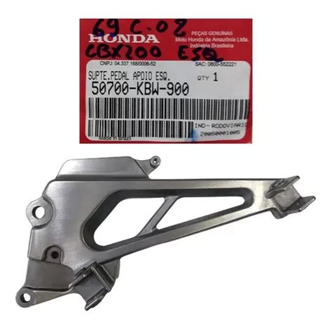 Bacalhau Suporte Pedaleira Esquerda Cbx 200 Original Honda