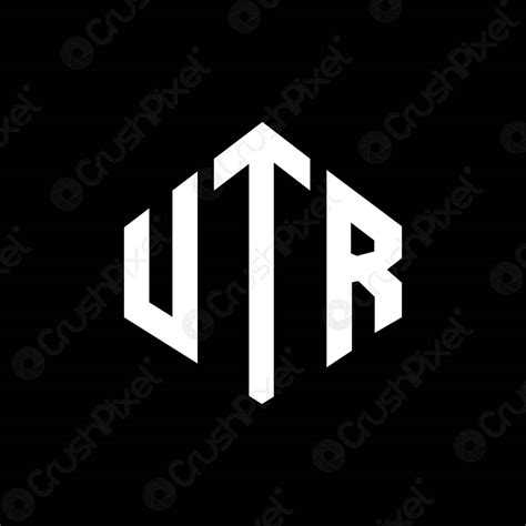 Utr Letter Logo Design With Polygon Shape Utr Polygon And Stock