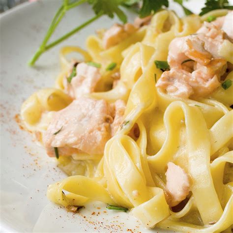 Recette Tagliatelles au saumon et à la crème