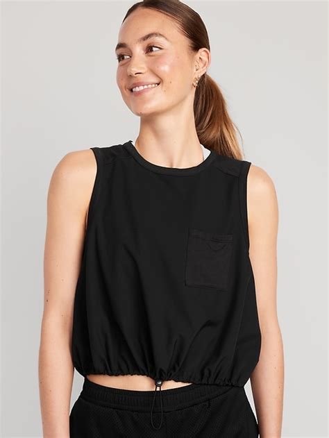 Stretchtech Cinched Hem Crop Top Old Navy