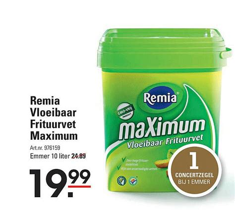 Remia Vloeibaar Frituurvet Maximum Aanbieding Bij Sligro Folders Nl