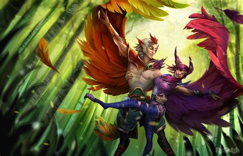 Xayah Rakanleague Of Legends Xayah And Rakan Lol League Of