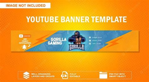 Premium Psd Modern Gaming Youtube Banner Youtube Banner Template