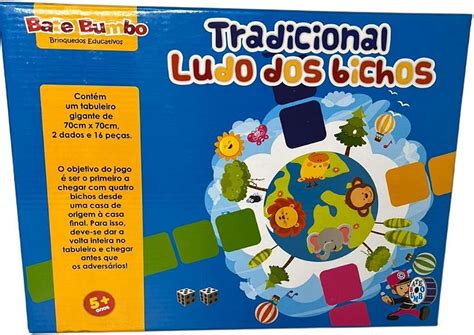 Tradicional Ludo Dos Bichos Gigante Brinquedos Catavento Campo Belo