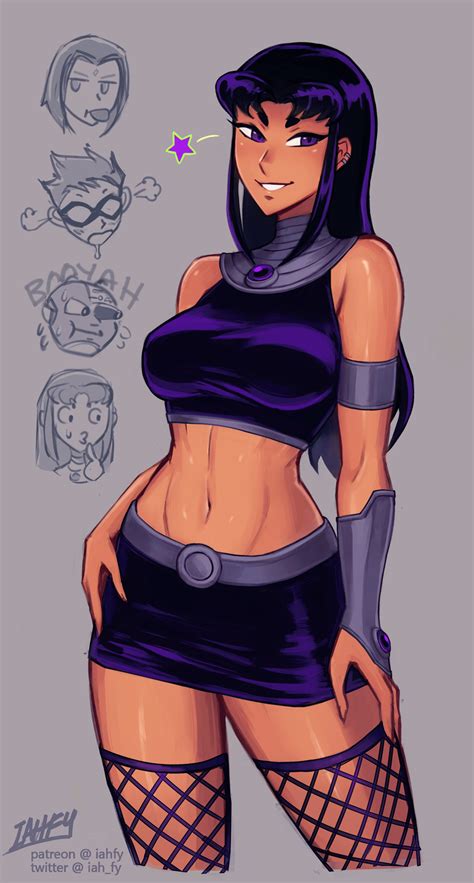 Rule 34 Arm Bracelet Black Hair Blackfire Clothed Crop Top Cyborg Dc