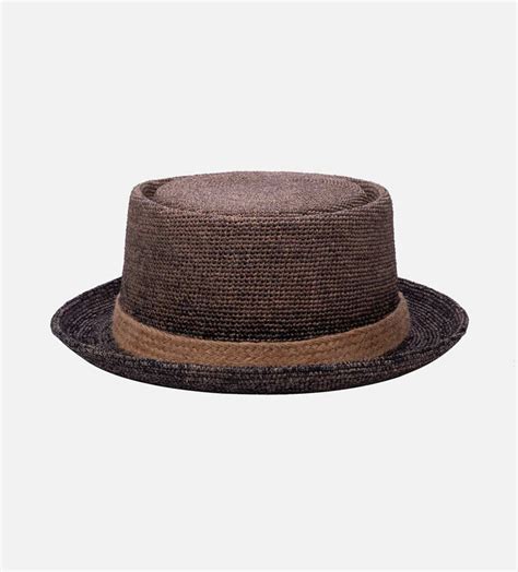 Straw Pork Pie Hat Mossant Paris