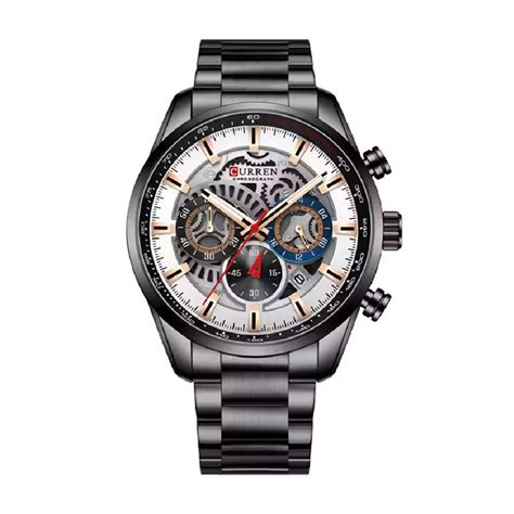 Ripley RELOJ CURREN HOMBRE ANÁLOGO KRED280102 ORIGINAL PLATEADO ACERO