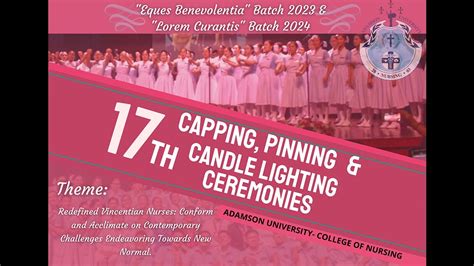 Adamson University Th Capping Pinning And Candle Lighting