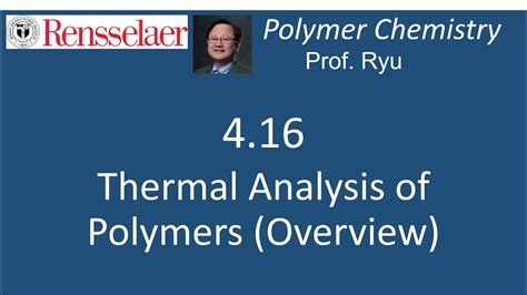 04 16 Thermal Analysis Of Polymers Overview YouTube