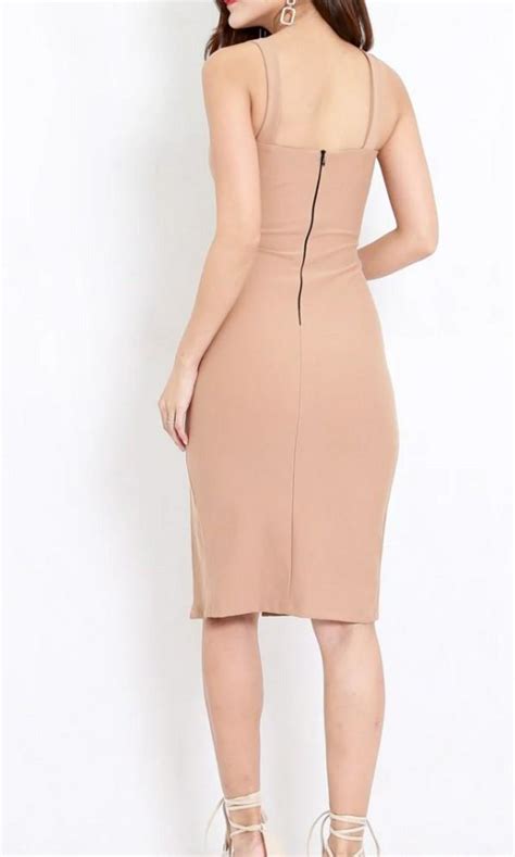 Premium Nude Bodycon Dress Women S Fashion Dresses Sets Dresses On