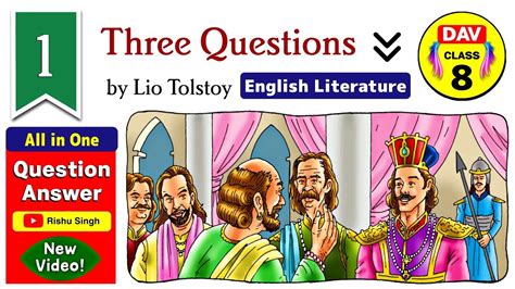 👑 Three Questions Dav Class 8 English Chapter 1 Question Answer Dav