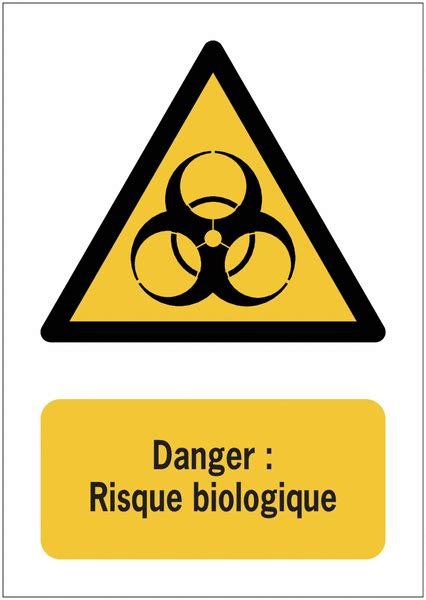 Panneaux ISO 7010 A3 A4 A5 Danger Risque Biologique W009 Seton Belgique