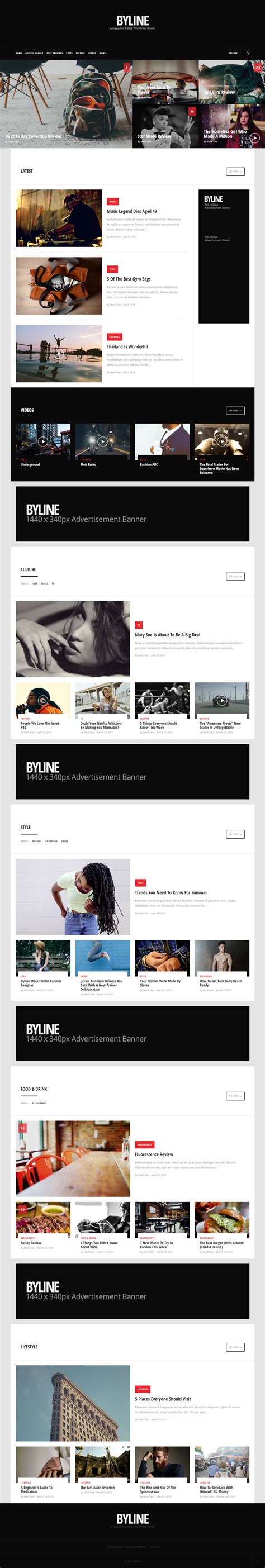 Byline - Magazine & Blog WordPress Theme by WebsiteSmash | ThemeForest