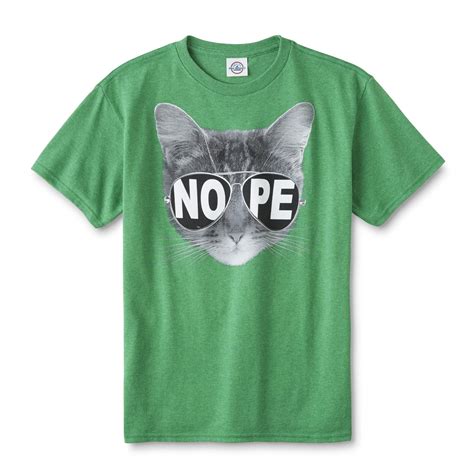 Attitudes Boys Graphic T Shirt Nope Cat