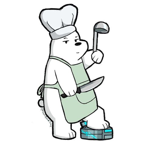 Chef Polar From We Bare Bears I Have Remade This Fanart I Did Last