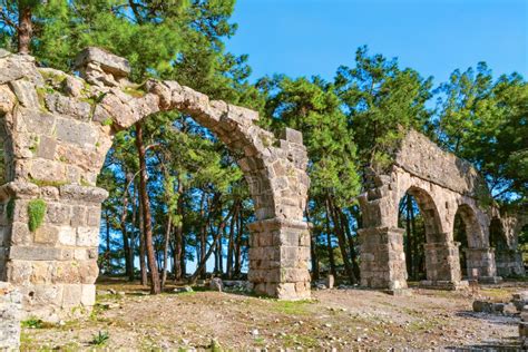 The Ancient City Of Phaselis Kemer Antalya Stock Image Image Of