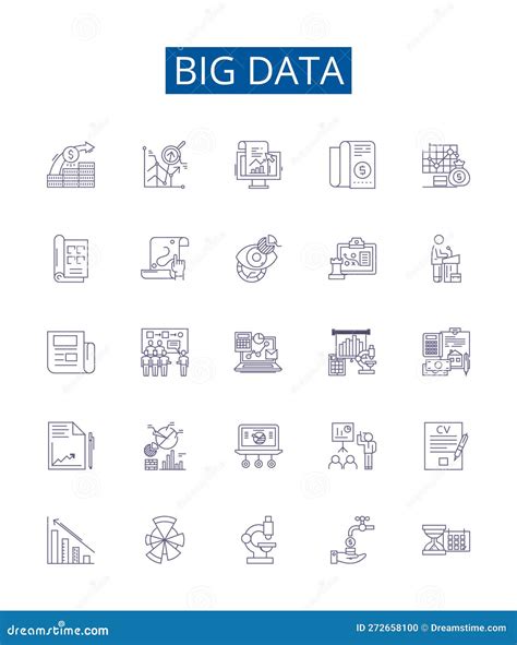 Big Data Line Icons Signs Set Design Collection Of Analytics Storage