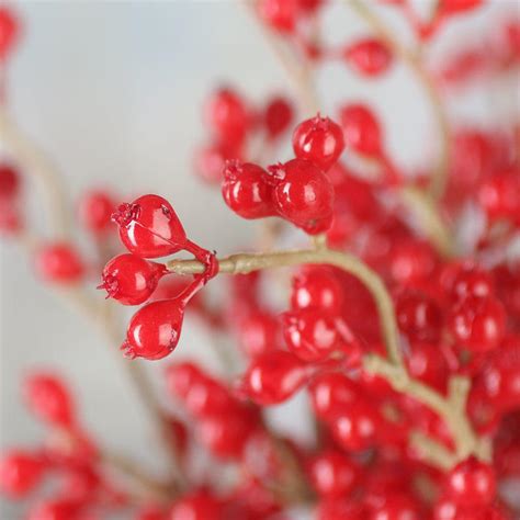 Red Artificial Berry Picks Picks And Stems Floral Supplies Craft