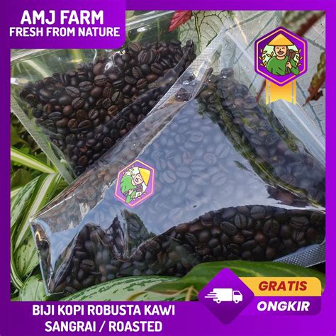 Jual Gram Roasted Bean Kopi Robusta Gunung Kawi Petik Merah Kopi