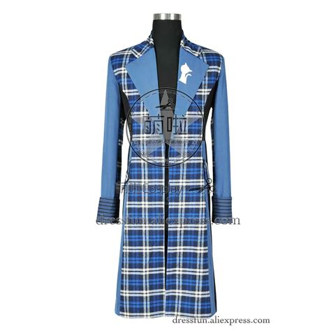 Who Buy The Doctor Cosplay Costume The Sixth 6th Doctor Dr Colin Baker Costume Trench Coat Blue ...