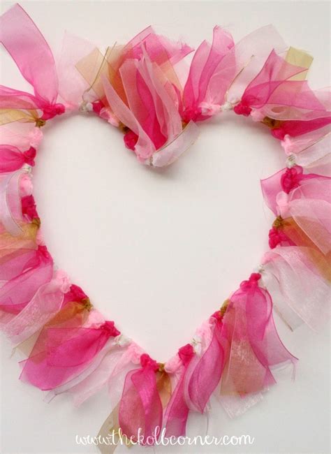 Valentine's Day Ribbon Wreath - Domestically Creative