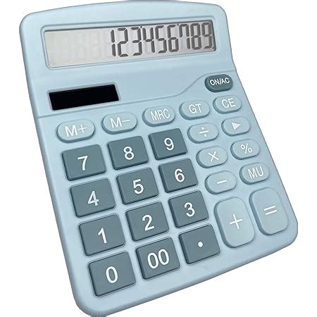 Mnixy 1 Calculatrice de Bureau Standard à 12 Chiffres Dual Power