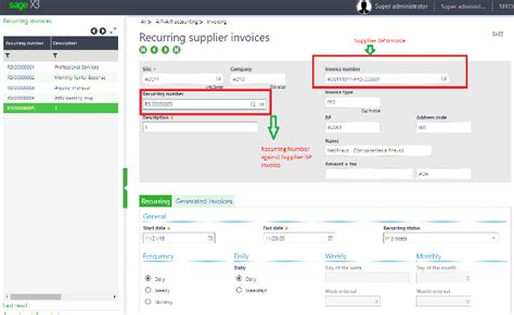 How To Create Recurring Supplier BP Invoice Sage X3 Tips Tricks