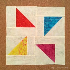 Anja Quilts Turnabout Patchwork QAL Flying Confetti