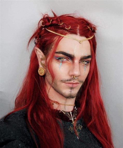 Masculine Elf Inspiration Long Hair Styles Fantasy Makeup Hair Styles