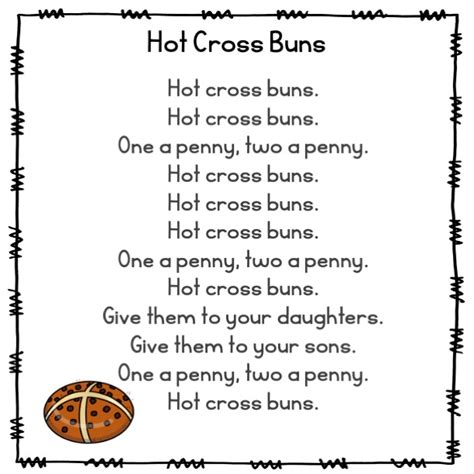 Pocket Chart Poem Hot Cross Buns Nursery Rhyme Made By Teachers
