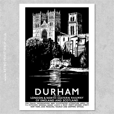 LNER Durham Poster - Vintage Railway Posters, Retro Print Shop