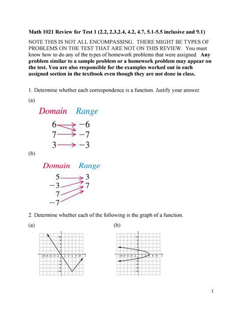 Math1021-Test#1Review-Spring 2021 - Math 1021 Review for Test 1 (2, 2,2, 4, 4, 5.1-5 inclusive ...