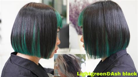 Dark Ash Green Hair Dye Tutorial Hair Color Hair Highlights