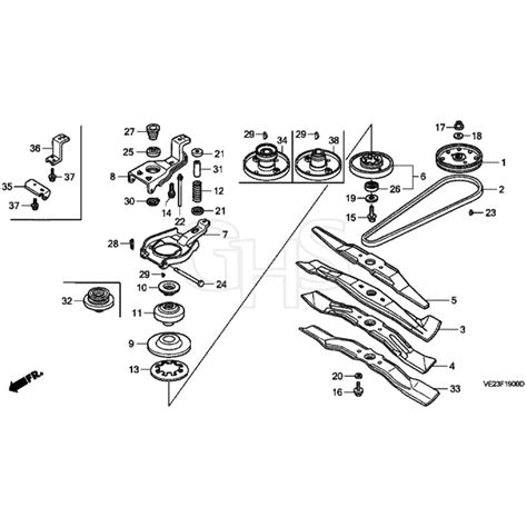 Honda HRB536C HXE MZCB 6000001 6099999 Rotary Blade Diagram GHS