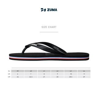 Jual Zuma Men Stripe Black Blue Red Sandal Jepit Pria Karet Polos