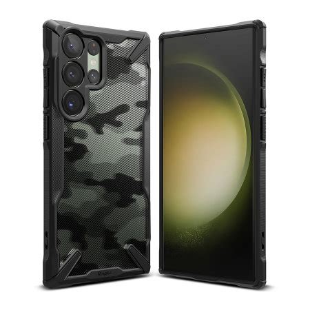 Ringke Fusion X Design Camo Black Case For Samsung Galaxy S23 Ultra