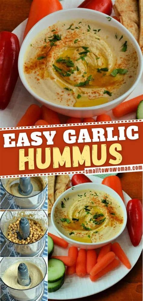 Garlic Hummus Recipe Ultra Smooth And Creamy Small Town Woman