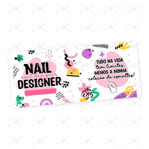 Arte Caneca Manicure - Arte Caneca Manicure Nail Designer PNG Personalizada