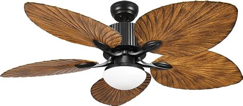 YITAHOME Tropical Ceiling Fan With LED Light And Remote Control 52 Inch