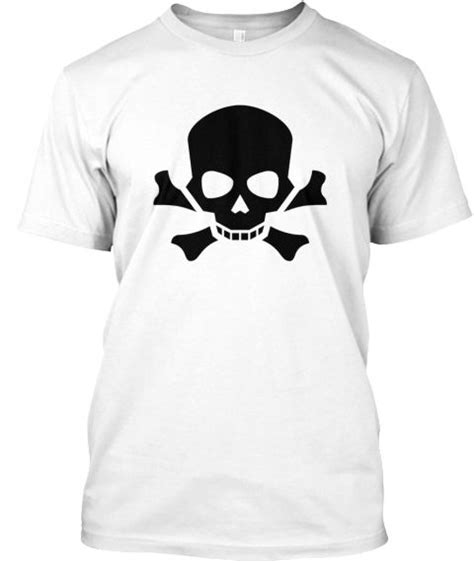 Pirates Skull And Cross Bones T Shirt White T Shirt Front Cross Bones Bones Tshirt Pirate Skull