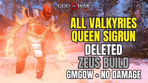 ALL VALKYRIES DELETED ZEUS BUILD GMGOW No Damage God Of War